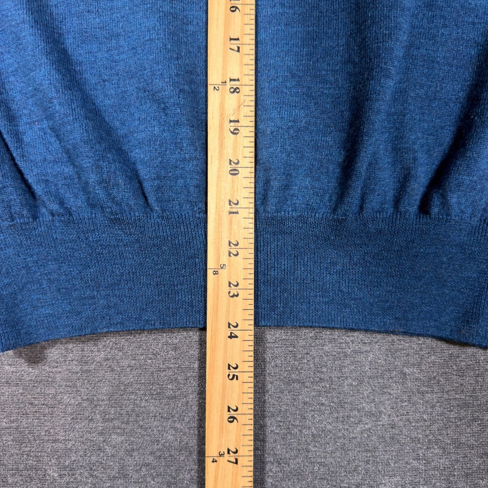Peter Millar Sweater Vest Mens M Blue 100% Merino Wool Quarter Zip Disney Golf - Picture 6 of 7